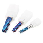 65 Degree 4 Flutes End Mill Nano Blue Coated 8mm End Mill Square
