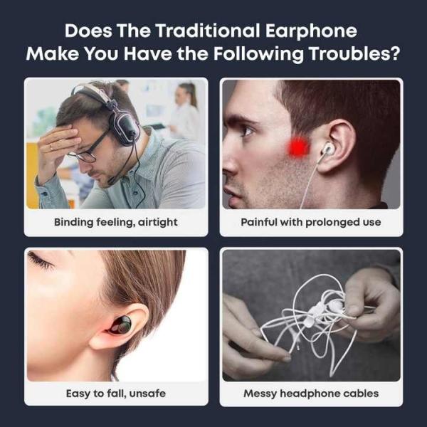 Open Ear Headset Accessories For Two Way Radio Estimated Battery Life of 10-15
