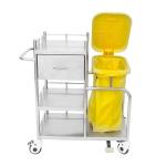 Large Capacity Metal Hospital Trolley Customized Stainless Steel Instrument