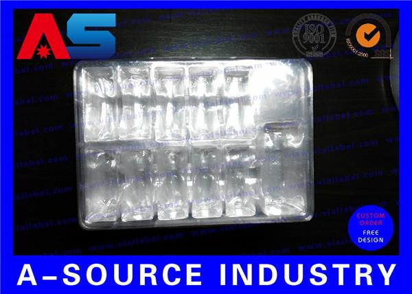 PET Plastic Blister Packaging Tray For Vaccines Vials 10 2ML And One 10mL Water