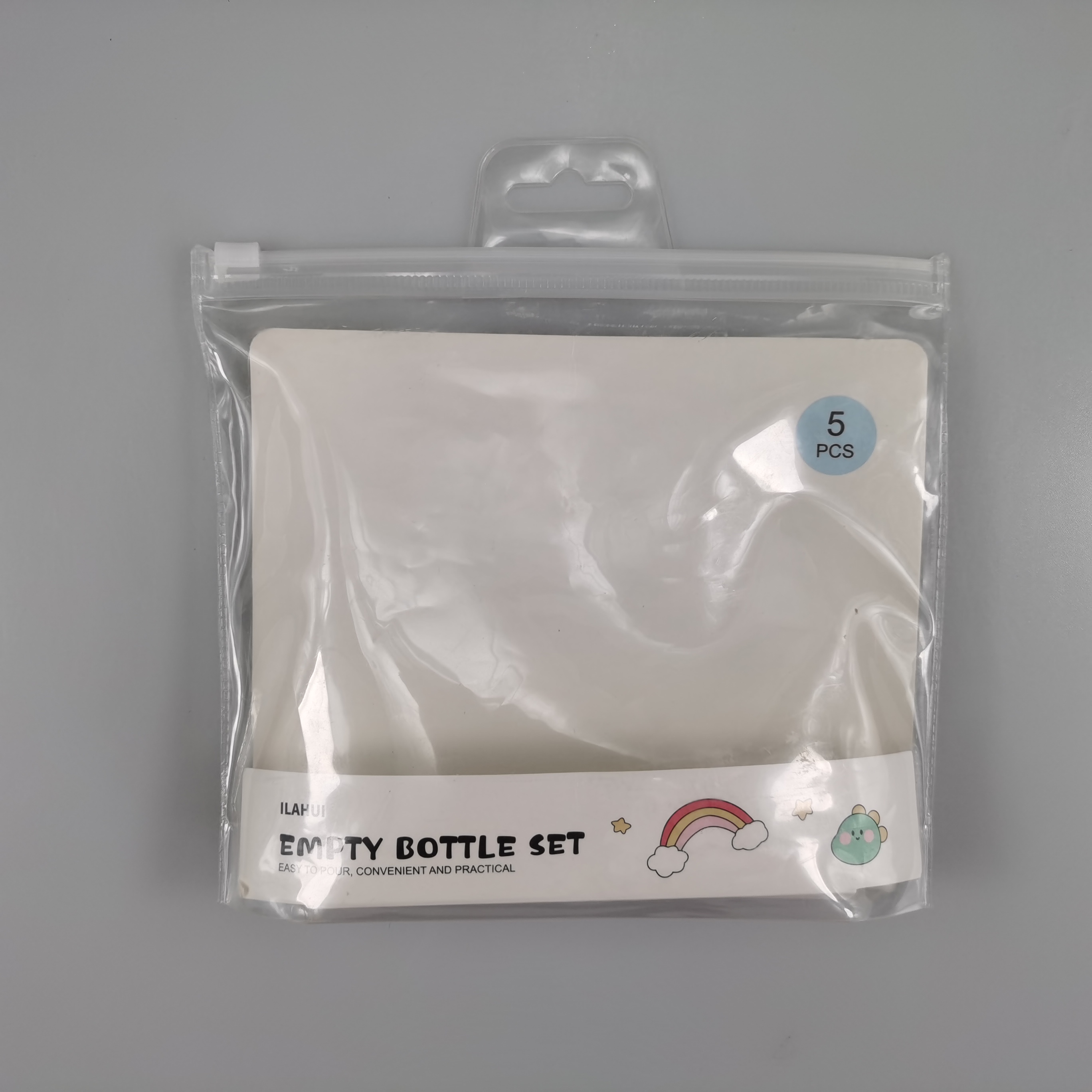 4PCS Leak-Proof Refillable Toiletry Containers Kit Collar Material PET Travel Kit Bottle
