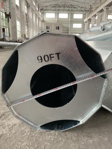 Buy cheap 90FT Transmission Electric Power Steel Pole Dodecagonal Galvanized Q460 from wholesalers