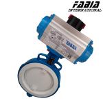 Pn 16 Pneumatic Rubber Lined Butterfly Valve PTFE-Lined Butterfly Valve