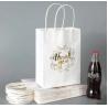 Buy cheap Custom Restaurant Food Delivery Take Out Packaging Bag Design Your Own Logo Flat Handle Takeaway Carry Brown Kraft Paper from wholesalers