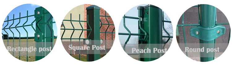Protective Fence Panel with Galvanized Steel Metal and 3D Bending Curved Garden Fence