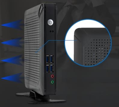 Plastic Mini Desktop PCs Intel J1900 Porous Heat Dissipation Small Desktop Computer