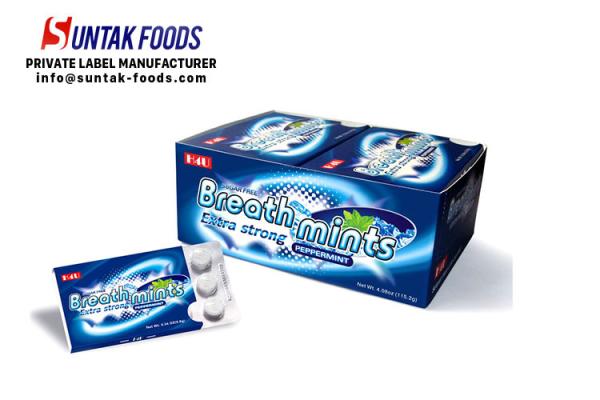 Buy cheap Fresh Breath Sugar Free Chewy Candy , Round Peppermint Candy Tooth Friendly from wholesalers