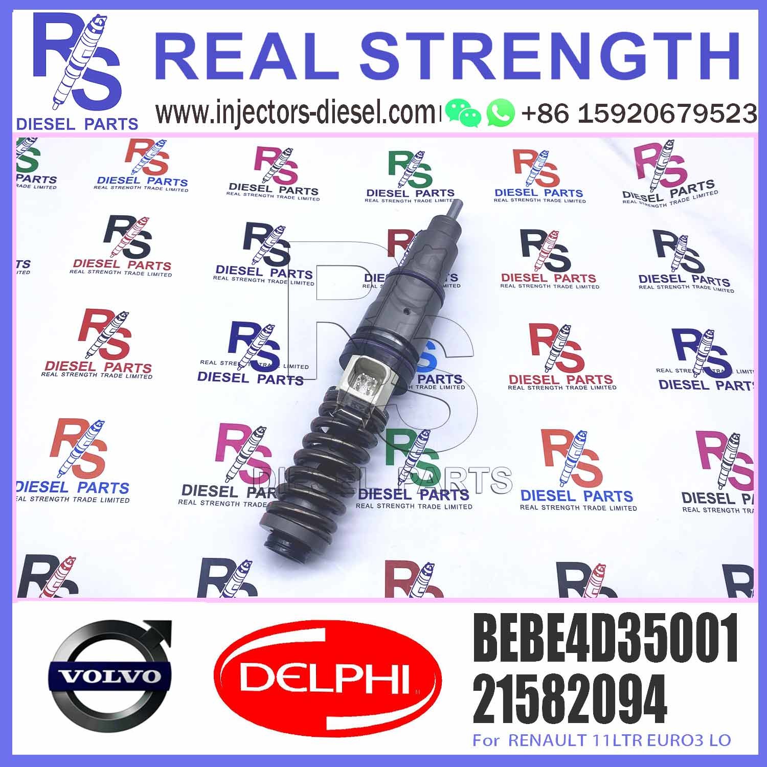 injector common rail injector 3801432 BEBE4D35001 For RENAULT MD11 EURO 3 LOW fuel injector BEBE4D04001