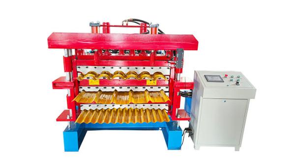 Buy cheap Three Layer Full Automatic Metal Roof Roll Forming Machine 0.3 - 0.8 mm from wholesalers