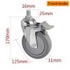 Buy cheap 110kg Load Industrial Caster Wheels 125mm 5 Inch Threaded Caster Wheels from wholesalers
