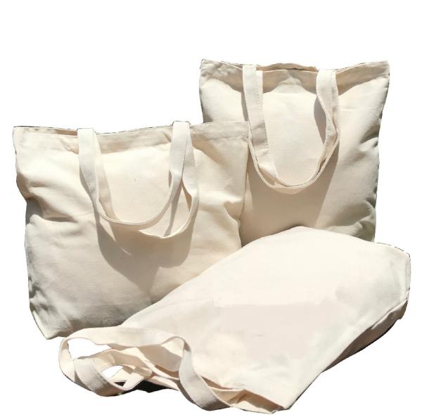 Buy cheap Reusable Cotton Canvas Shopping Bags , Foldable Blank Canvas Tote Bags from wholesalers