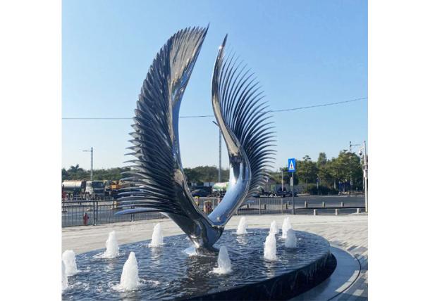 Buy cheap Modern Outdoor Decoration 316 Stainless Steel Wings Water Fountain from wholesalers