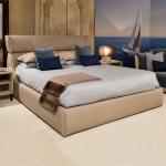 Fashion Leather Modern Bedroom Furniture Sets Solid Wood Italian Luxury Bed