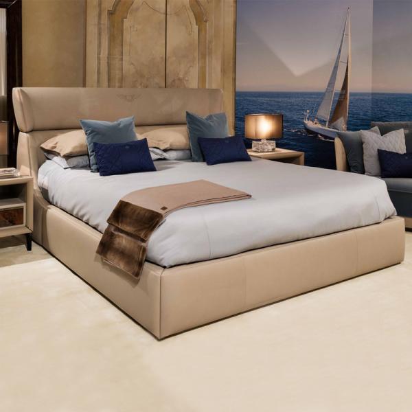 Buy cheap Fashion Leather Modern Bedroom Furniture Sets Solid Wood Italian Luxury Bed from wholesalers