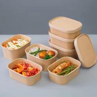 Buy cheap 500ml Biodegradable Disposable Lunch Box For Food product