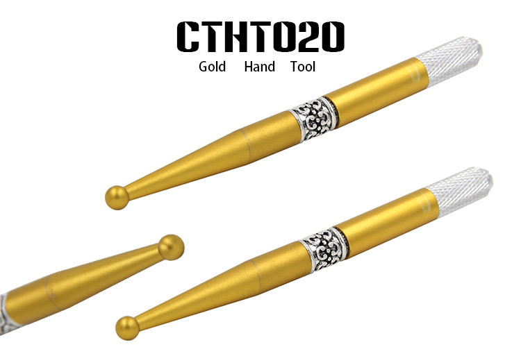 Gold Color Microblading Handtool Eyebrow Tattoo Permanent Makeup Pen