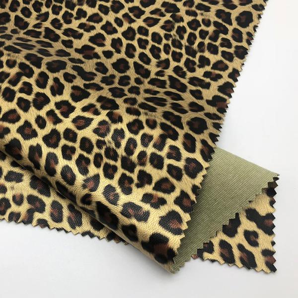 Buy cheap Leopard Print Garment PU Leather Water Resistant 0.6mm Thickness Customized from wholesalers