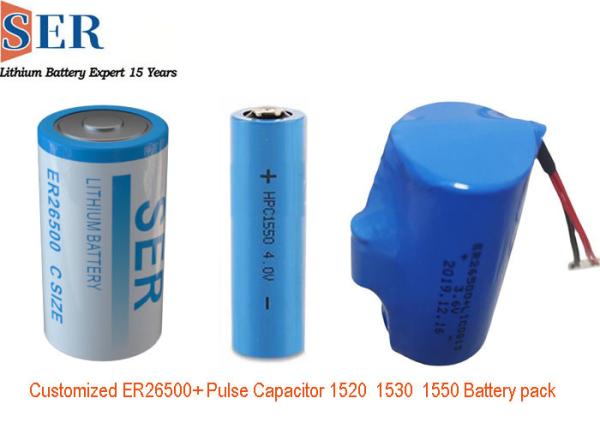 ER26500 SPC1530 HLC1550A HPC1550 Li SOCL2 Battery Pack Hybrid Pulse Capacitor