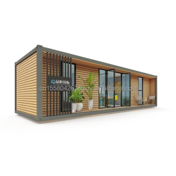 Buy cheap 40ft Luxury Container Wooden House with 2 Bedrooms Prefabricated Home Office Modern Design Galvanized Steel Bending 180g from wholesalers
