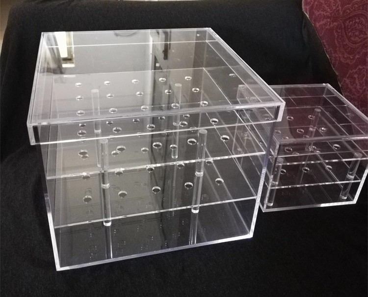 Factory Price Clear Acrylic Box OEM/ODM Transparent Preserved Rose Acrylic Box With Drawer