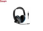 Active Noise Cancelling Wired Gaming Headphones , Computer Headphones With Mic