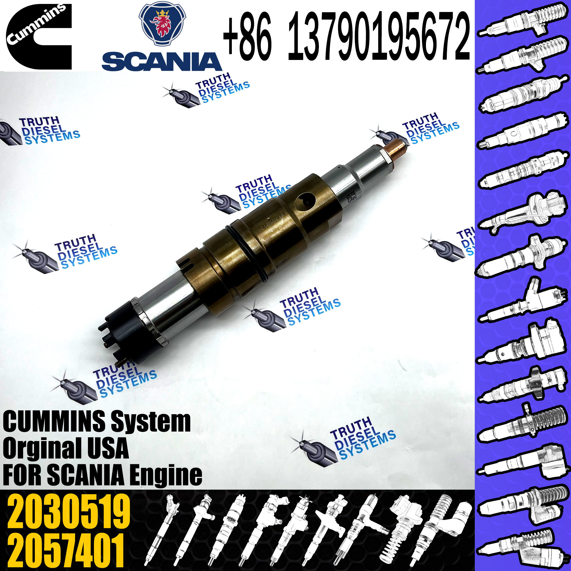 Diesel Fuel Injectors 2872544 2031835 2030519 4905880 For Cummins SCANIA R Series