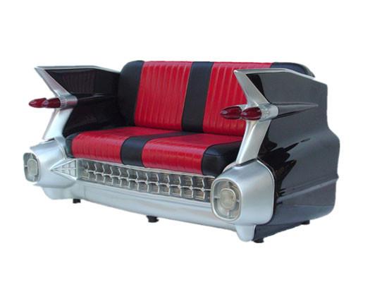 Buy cheap PU Leather Seat Black Vintage Retro Car Sofa 1959 Cadillac Car Couch For Sale from wholesalers
