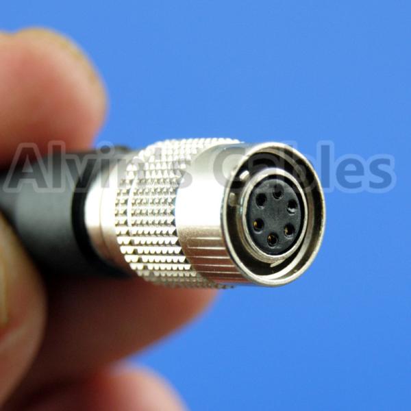 CCD Grey Basler Camera Audio Cable Connectors Female Connector 6 Pin Hirose