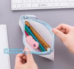 clear vinyl TPU pencil case bag with zipper for boys girls, Creative contracted