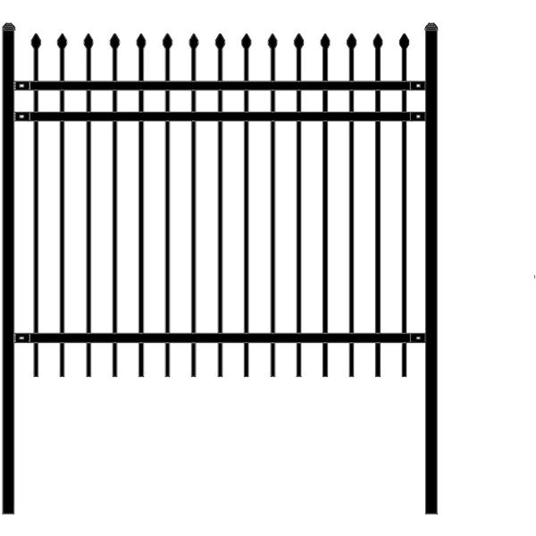 Buy cheap Galvanized 6ftx8ft Anti Rust Security Steel Metal Wrought Iron Fence from wholesalers