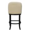 Buy cheap Solid wood frame white pu/leather upholstery American style wooden barstool from wholesalers