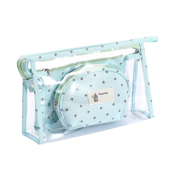 Buy cheap Travel PVC Cosmetic Bag Zipper Seal Clear Makeup Bag Set from wholesalers