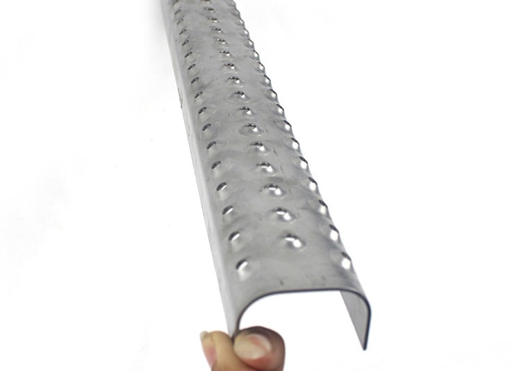Galvanized Perforated Tread Safety Metal Ladder Rung Round Hole Size