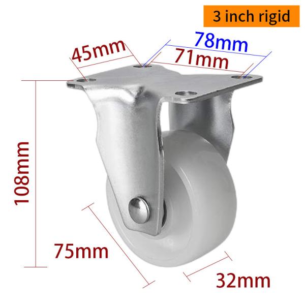 Buy cheap EDL Industrial Casters 3inch 150kg Plate TPA by Rigid, Swivel and Brake type from wholesalers