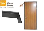 Single Swing Right Handed Fire Safety Door Wood Grain Finish Galvanized Steel