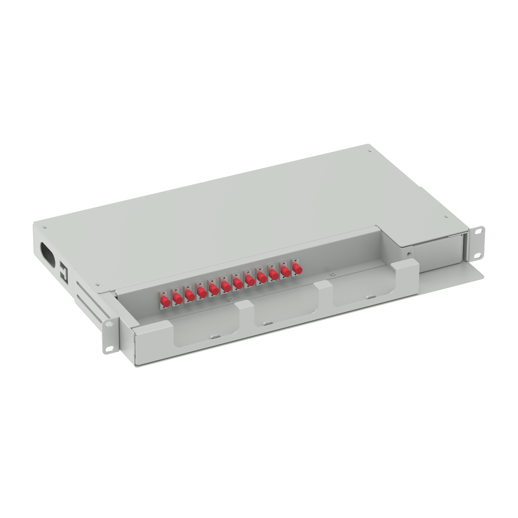 12 Cores Optical Distribution Frame UPC Type Swing Patch Panel 19 Inch for FTTX 5