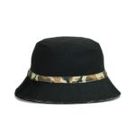 Fashion Style Fishing Sun Bucket Caps Black Decorative Camo Belt Metal Logo