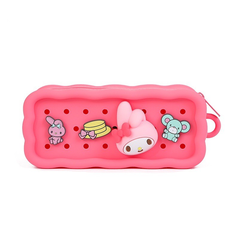 DIY Style Silicone Pencil Case Cute Pencil Pouch for Students Stationery Christmas Gift