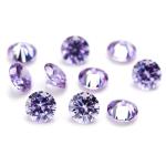 Wholesale 3A Colors CZ Stones Round Cut 3.0mm-9.0mm Cubic Loose Moissanite