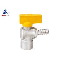 Buy cheap PTFE Female Gas Hose Valve Connector 1.6MPa Yellow Zinc Handle product