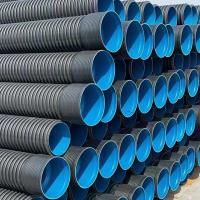 Buy cheap 8 Inch 14 inch Corrugated Drain Pipe Black HDPE Polyethylene Custom for Water product