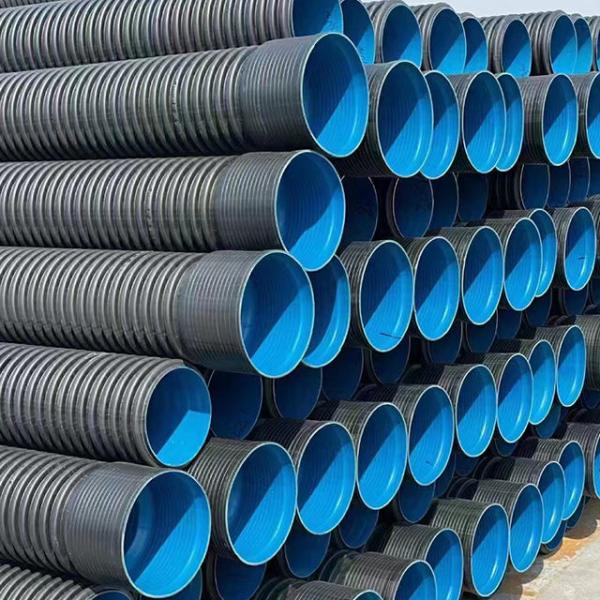 Buy cheap 8 Inch 14 inch Corrugated Drain Pipe Black HDPE Polyethylene Custom for Water from wholesalers