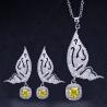 Buy cheap Butterfly CZ Bridal Jewelry Sets Women Girls Sparkling Rhinestone Set Butterfly Jewelry Necklace Earring Jewelry from wholesalers
