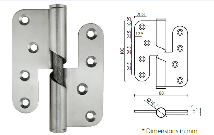 Commercial Door Hardware HLR1008830 Satin PVD Titanium Intertek Testing Services