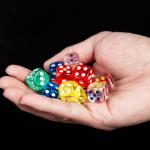 Acrylic Material Transparent Colored Dice 18 / 20MM For Amusement Room
