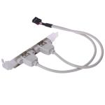 2 USB 2.0 Panel Female Connectors to 10 Pin 2.0mm , 35cm(12 inchs) length