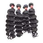 Narural Color Human Virgin Hair Weave , 10A Grade Loose Wave Weave Human Hair