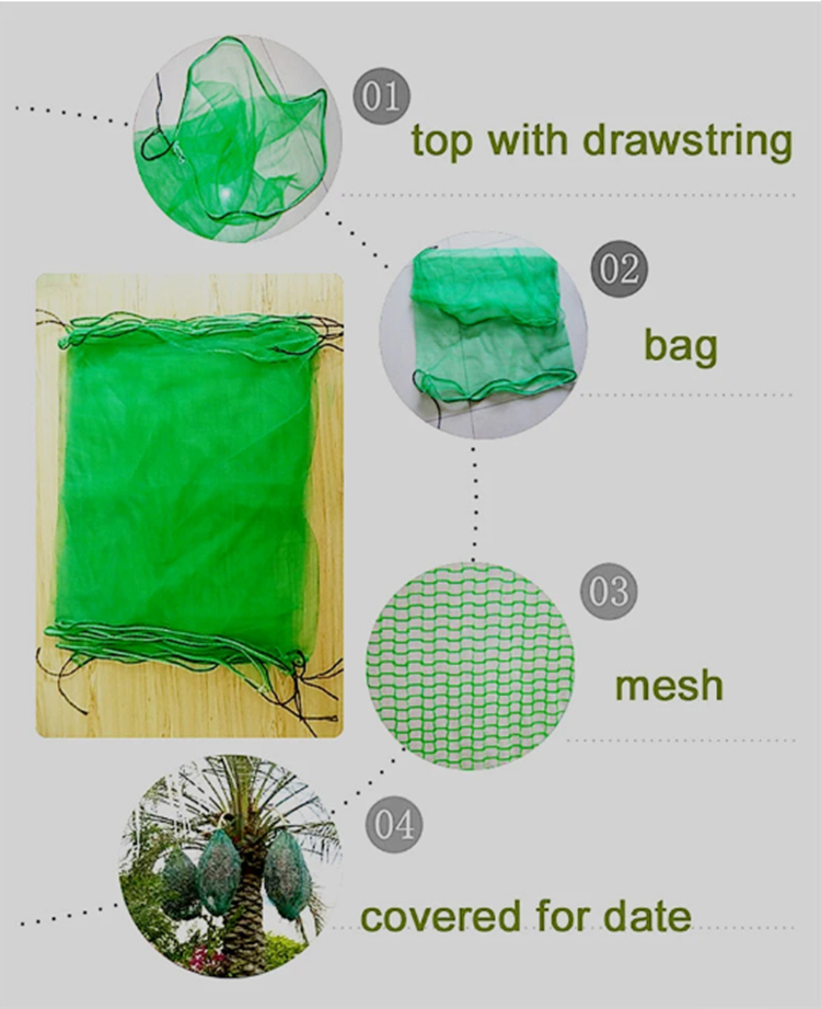 Industrial Agriculture HDPE Mesh Bags for Palm Date and Mango Anti Insect Net