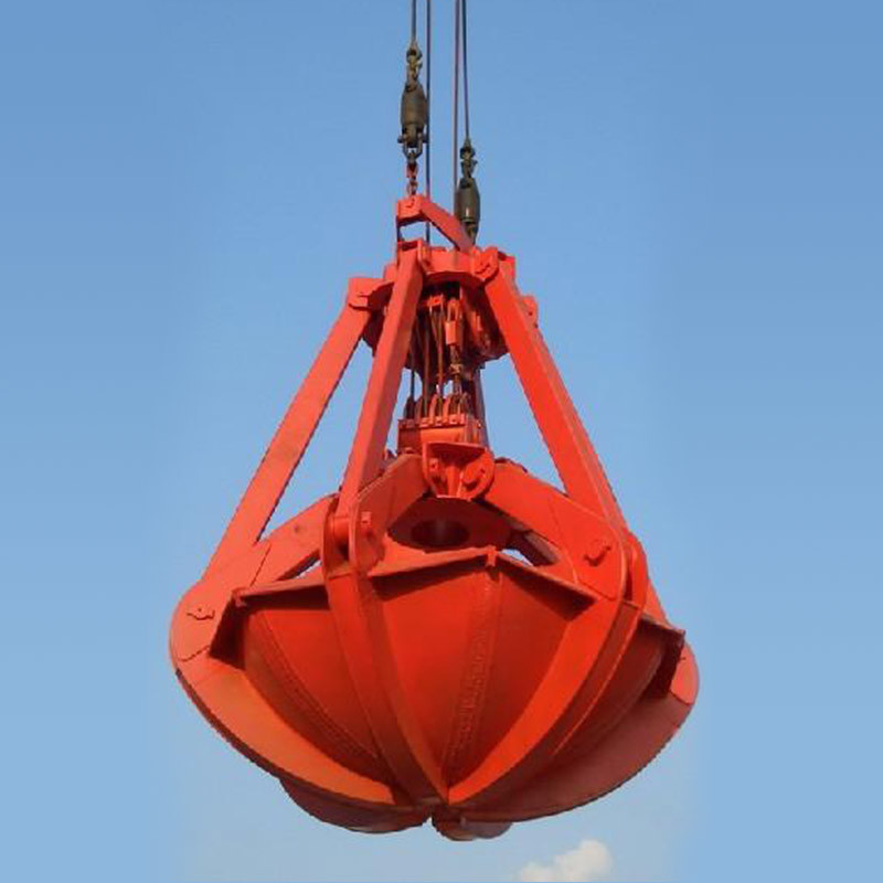 Customized 6 Rope Steel Mechanical Grab Bucket Lifting Orange Peel