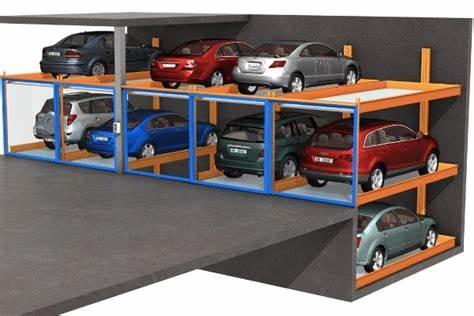 Buy cheap Steel Columns Hydraulic Car Parking Lift with pit Sedan Triple Car Stacker from wholesalers